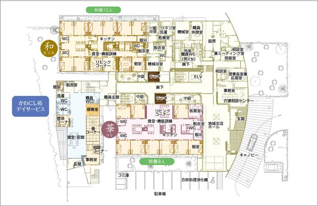 広々とした施設全体図