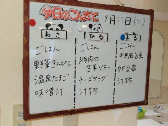 手書きの掲示物