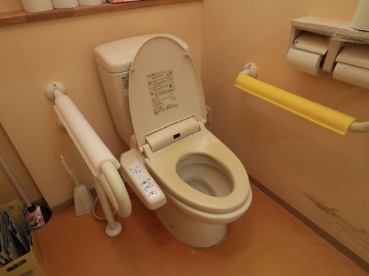 手すり付き洋式トイレ