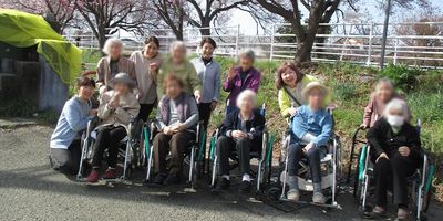 散歩を楽しむ人々