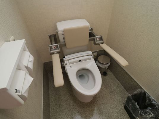 施設の写真 落ち着いた色合いのトイレには、暖房便座付きの便座が設置。可動式の手すりとケアコールも備えつけられている。