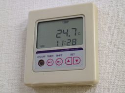 温度調節器のクローズアップ