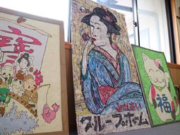 手作りアートの展示
