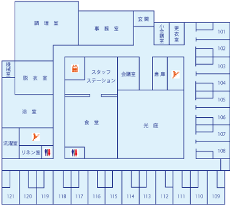 施設の見取り図