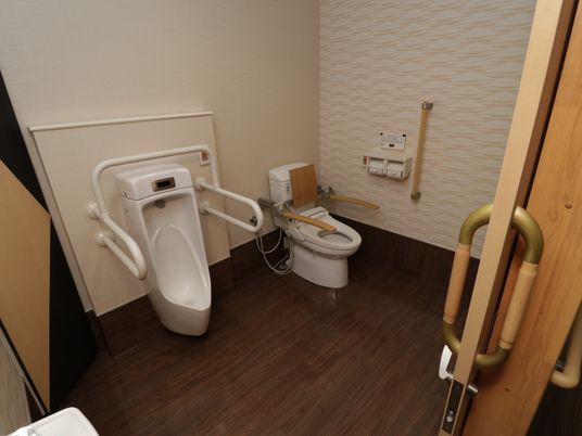手すり付き洋式トイレ
