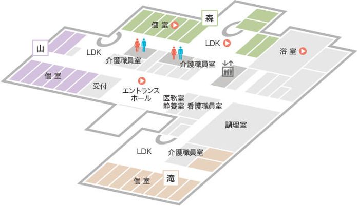 施設全体の間取り図