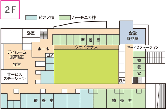 広い廊下の見取り図