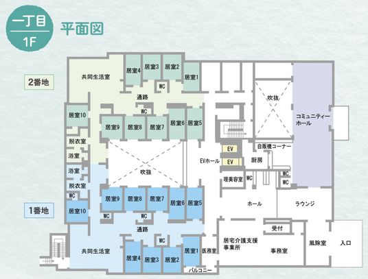 施設の平面図