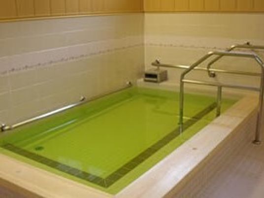 手すり付きモダン浴室