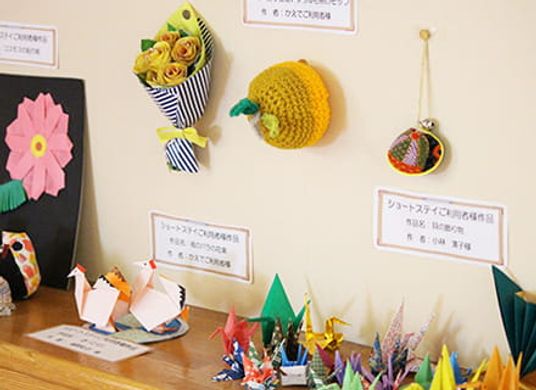 折り紙作品の展示
