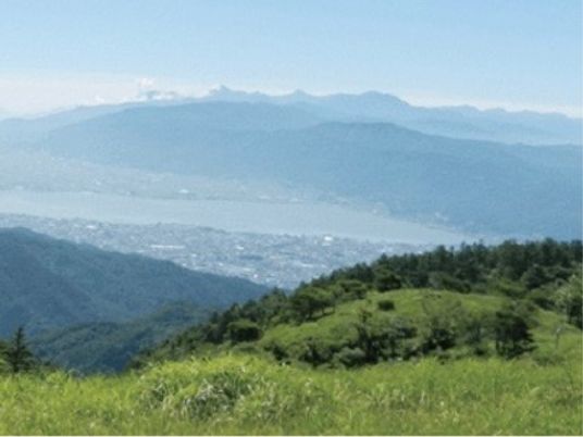 湖と山の自然景観