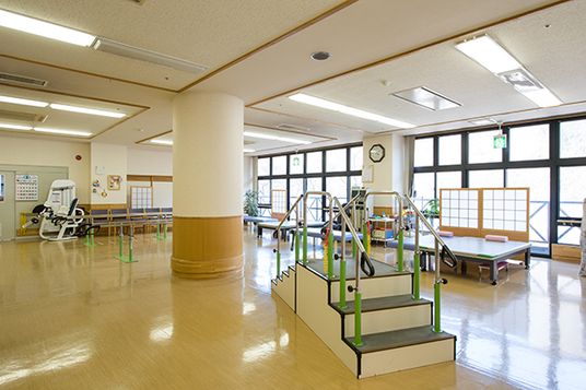 自然光が入る機能訓練室