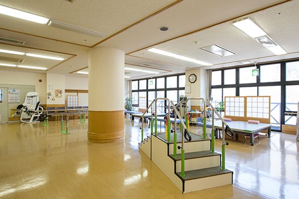 自然光が入る機能訓練室