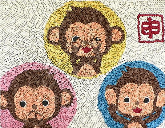 可愛らしい作品展示