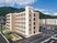 山あいに建つ施設外観  