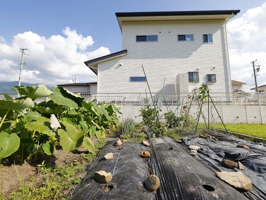 庭付きの清潔な建物