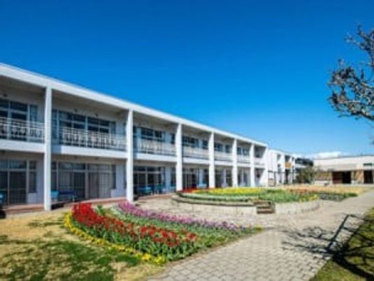明るい外観の建物  