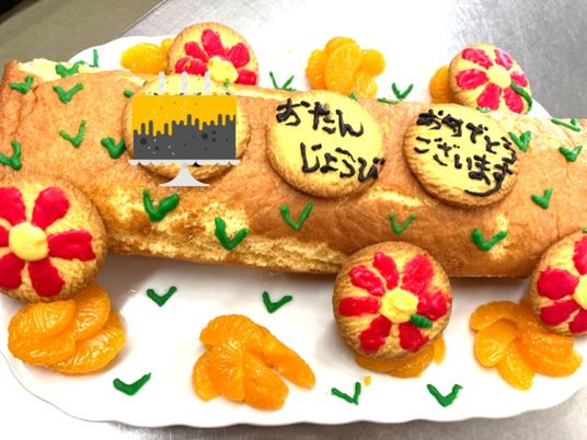 手作りケーキのプレート