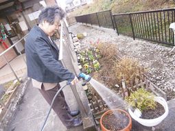 園芸作業をする人