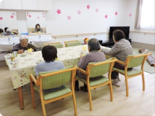 共用スペースでの会話