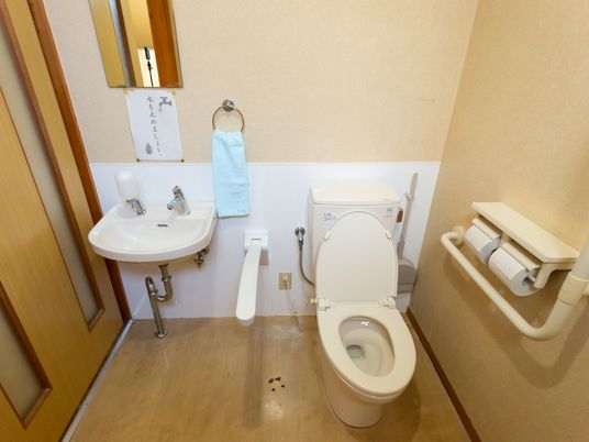 手すり付きトイレ空間