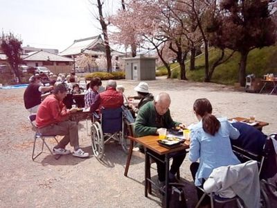 春の屋外昼食会