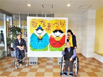 ロビーにて利用者