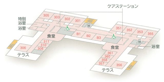 施設の平面図