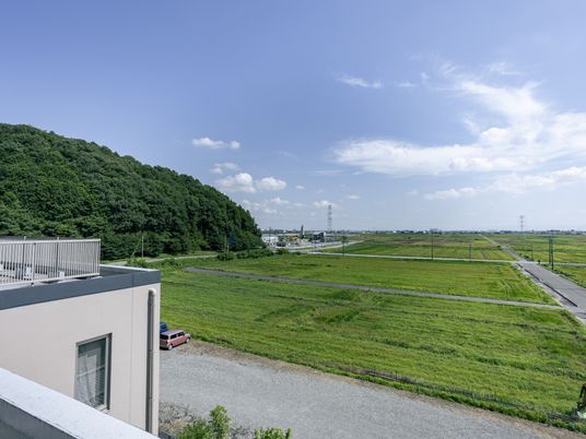 広がる田園風景の眺め