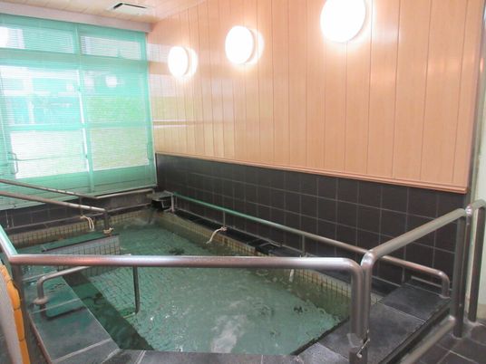 手すり付き浴槽の浴室  