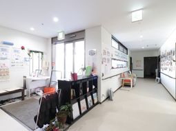 廊下に情報掲示エリア