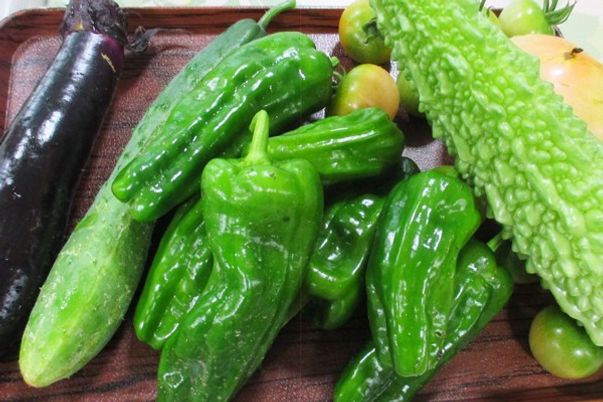 新鮮な野菜のテーブル