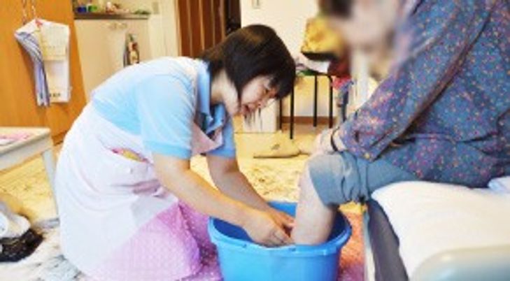 足湯中の様子