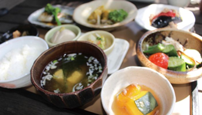 健康的な食事のレイアウト