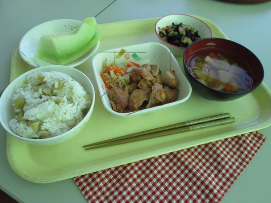食事提供のトレイ