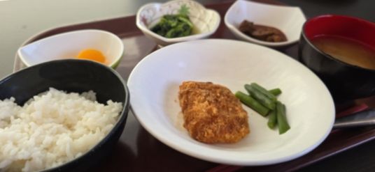 多様な料理が並ぶ食堂