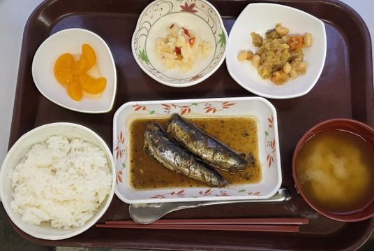 食事メニューのトレイ