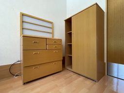 コンパクトな収納が特徴の居室