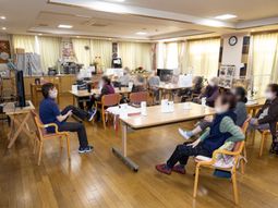 明るい共有スペース