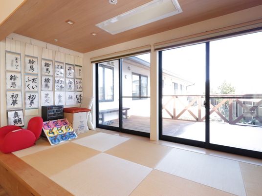 明るい和室の土間