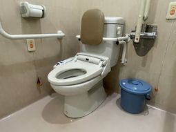 手すり付きの清潔なトイレ