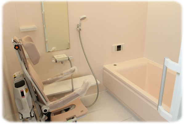 広々とした浴室