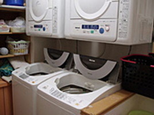 洗濯機と収納の配置