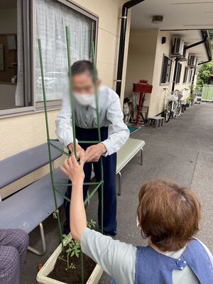 和やかな屋外空間