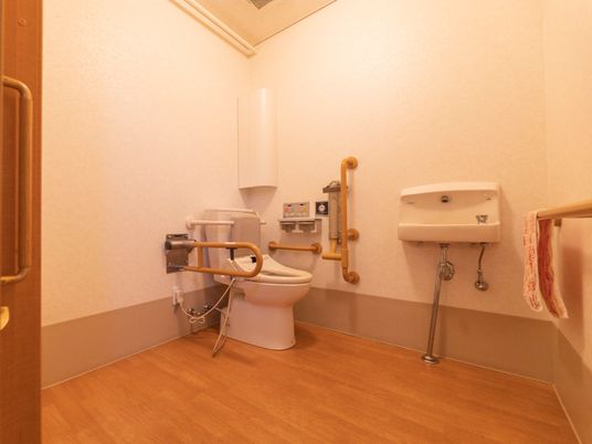 バリアフリー設計のトイレ