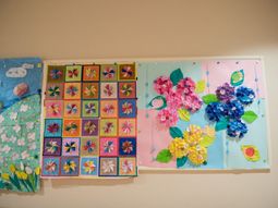 カラフルな壁掛けアート