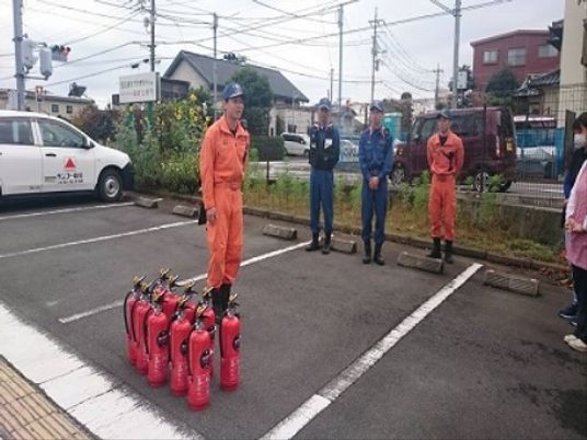 職員の安全訓練の様子