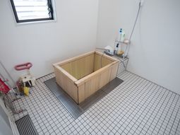 清潔な浴室の一角