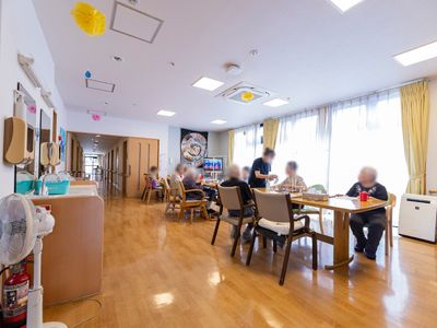 明るい共有スペース