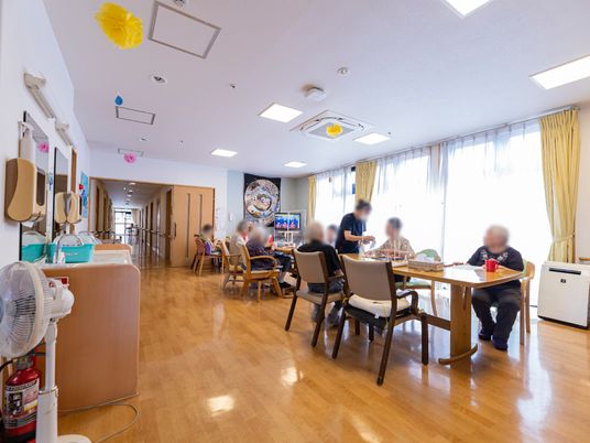 明るい共有スペース